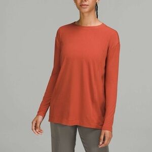 Lululemon Modal Pleated Back Long Sleeve Shirt